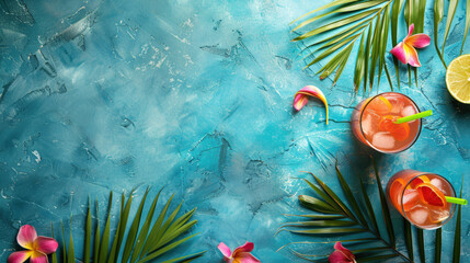 Background for a Cocktail Party or summer event invitation, inspiration for a card, poster, flyer or similar with copy space