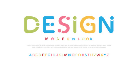 Design modern, futuristic modern geometric font