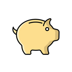 Piggy Bank icon vector stock illustration