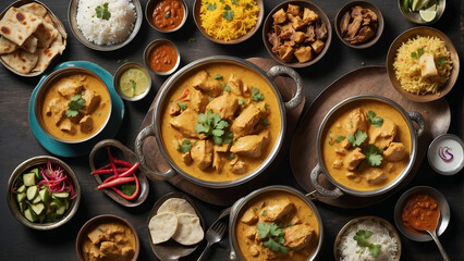 A photograph showcases a steaming bowl of Chicken Korma, its velvety texture and rich aroma...