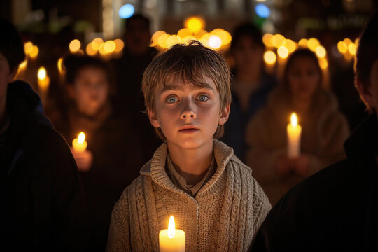 Generative AI image of Candlelit Prayer Vigil