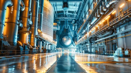 Interior of a nuclear power plant