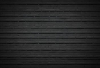 black brick wall, dark background for design, Dark grey brick wall texture