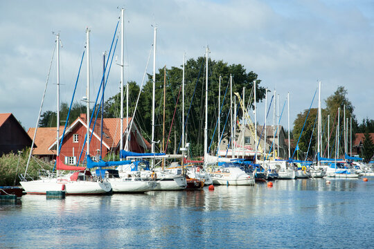 Minge Village Minija River Sailboats