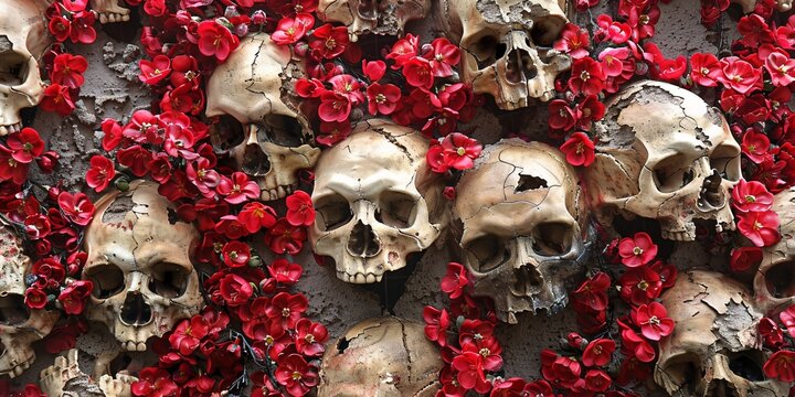 Bloody Skulls and Flowers A Red-Hot Monthly Event Generative AI
