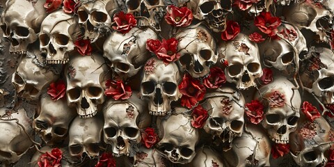 Bloody Roses and Skulls A Macabre Monthly Event Generative AI