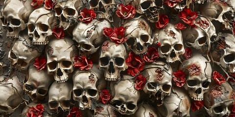 Bloody Roses and Skulls A Macabre Monthly Event Generative AI