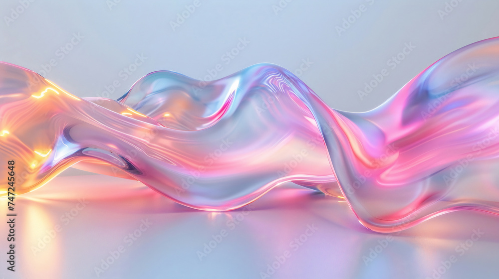 Poster abstract background with wavy lines. waves of liquid consistency. generative ai