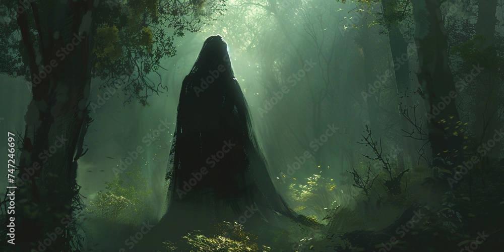Poster fantasy forest a wizard's enchanting escape generative ai