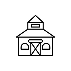 Barn outline icons, minimalist vector illustration ,simple transparent graphic element .Isolated on white background