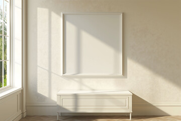 Empty Frame mockup,interior poster mockup,home mockup,3d render style,Indoor cabinets, wall paintings, logos frame