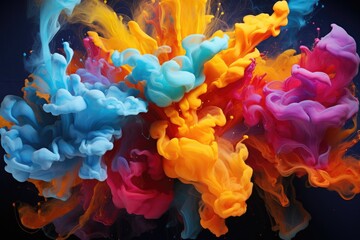 color powder explosion colorful splash illustration