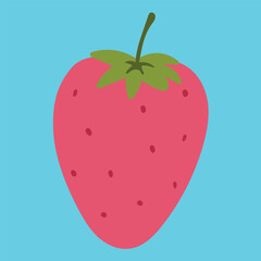 The Strawberry Fruit Vector Illustration
