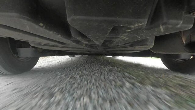 Car driving on the asphalt road