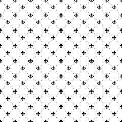 Fleur de lis seamless pattern black and white background © Liena