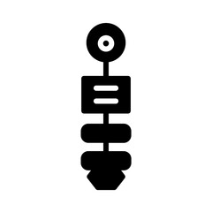 Suspension Dampers Car Glyph Icon