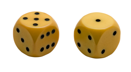 old ivory dice (clipping path)