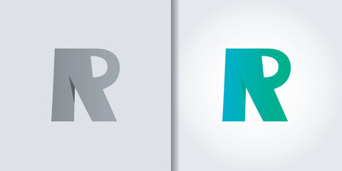 Fototapeta premium abstract letter r logo set