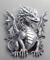 Obraz premium the cute dragon soars.