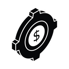 Grab this carefully crafted vector of business target in trendy style, financial focus icon design