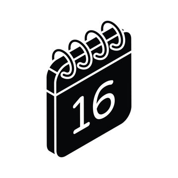 recommend clip art: An amazing icon of calendar in isometric design style, ready to use vector