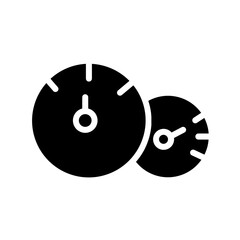 Car Parts Speedometer Glyph Icon