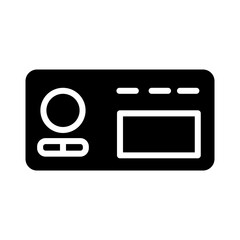 Car Radio Parts Glyph Icon