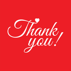 Thank you label lettering tag