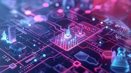 Abstract electronic circuit board with Futuristic medical interface with graphs and charts. Data for doctor technology modern medical concept