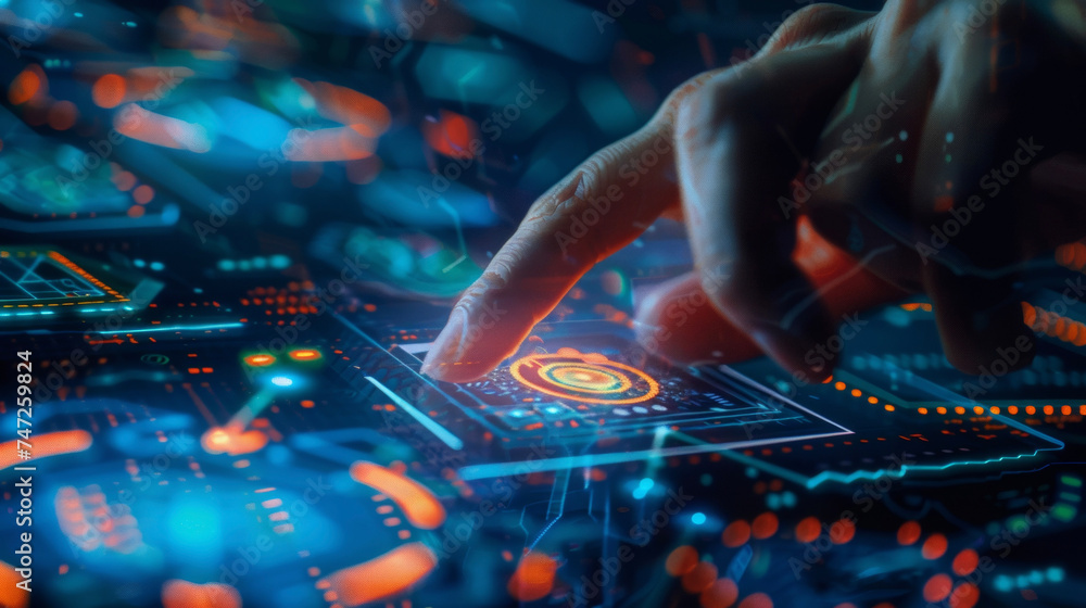 Poster closeup of an individuals hand pressing a button on their keyboard signaling their agreement with a 