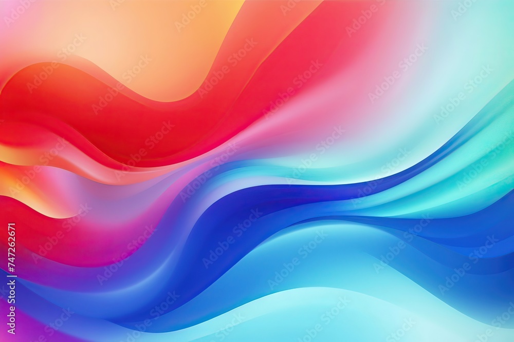 Poster colorful abstract background with a wavy, created by ai generated