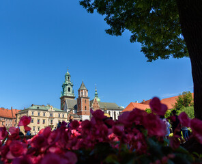 View of the Wawel Castle, Cathedral and Royal Hill.