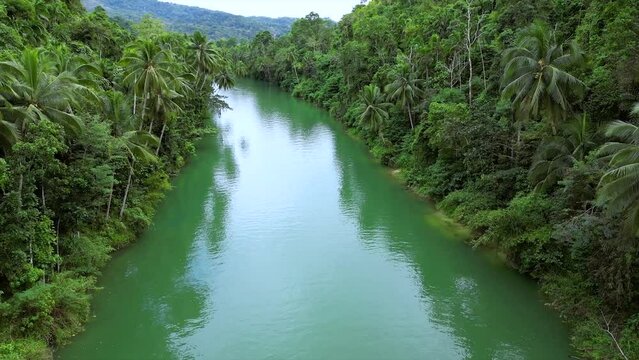 Loboc River Bohol. Philippines . Drone