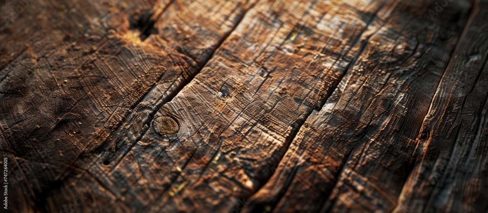 Poster this image showcases a detailed close-up of a piece of wood, highlighting its texture and natural co