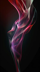 Obraz premium photorealistic abstract image featuring a single vertical element against a black background, reminiscent of a wallpaper design. AI generative.