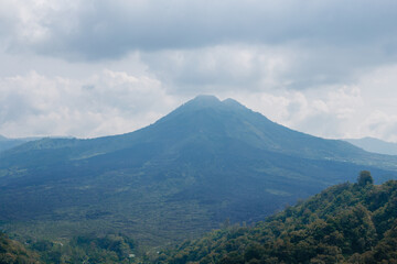Beautiful view of Batur volcano.