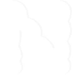 White letter n illustration 