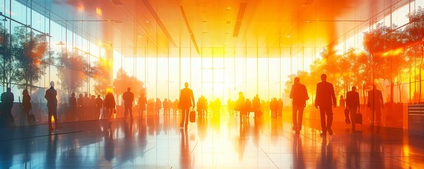 Businessmen and Busy office hours idea 