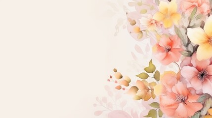 Elegant Floral Arrangement on a Soft Pastel Background For Spring