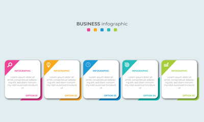 Steps Timeline Infographics Images Template Design, Business Concept With 5 Steps Or Options, Can Be Used For Workflow Layout, Diagram, Vector design	