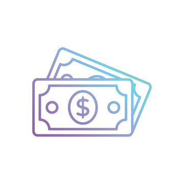 Cash icon vector stock illustration
