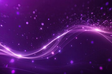 Fototapeta na wymiar Digital Purple Particles Wave And Light Abstract Background, created by ai generated