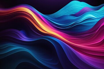 Colorful Abstract waves Background, created by ai generated