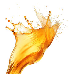 Exquisite beer splash isolated on a transparent background, showcasing dynamic motion and golden drops for a refreshing beverage visual