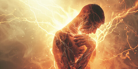 Emotional Distress: A Person Clutching Their Chest in Agony, Symbolizing Emotional Pain