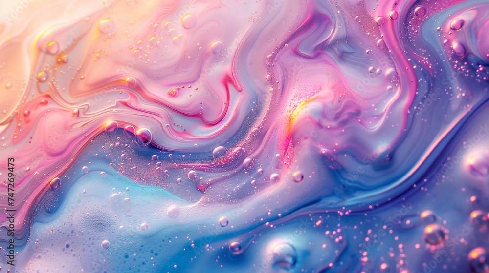 Poster vibrant abstract swirls of liquid colors creating a mesmerizing and artistic background.