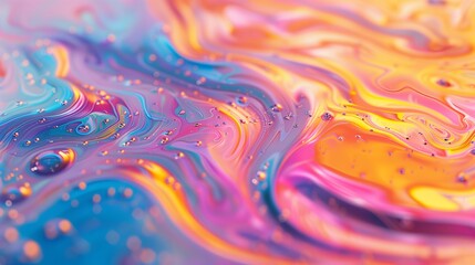 Vibrant abstract swirls of liquid colors creating a mesmerizing and artistic background.