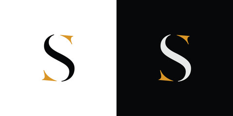 Modern and unique letter S initials logo design