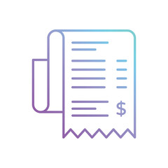 Bill icon vector stock illustration