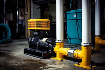 The Essential Role of an Industrial Sump Pump in a Basement Setting with Concrete Walls and Plumbing